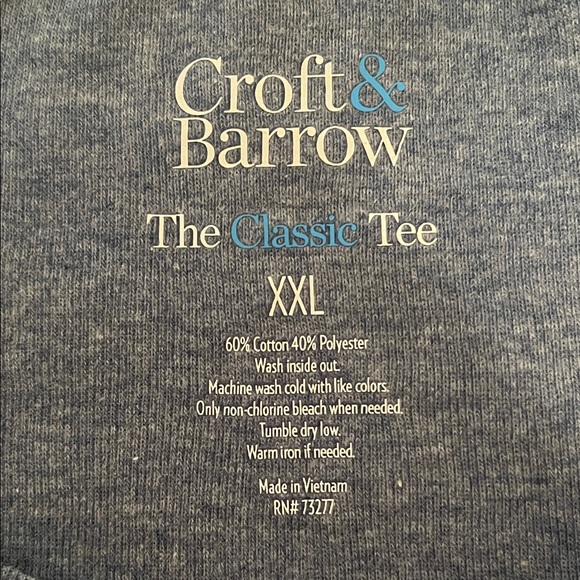 Croft & Barrow Boston Terriers Blue Long Sleeve Crew Neck Tee | Size XXL NWT - Picture 8 of 11